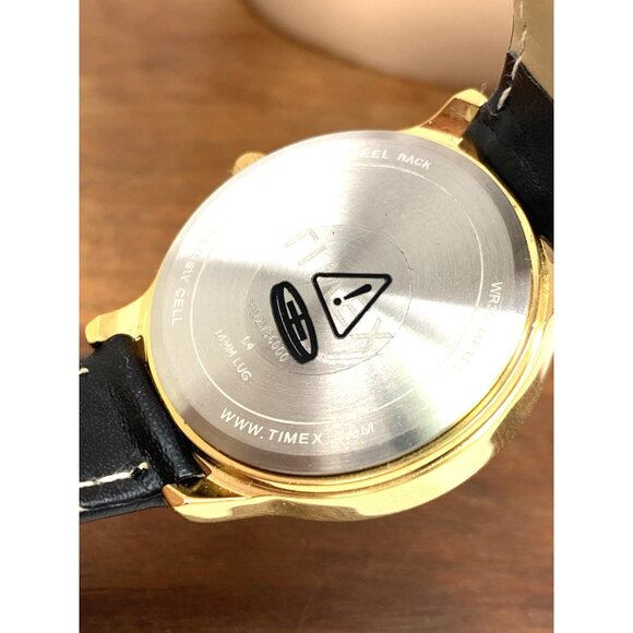 Timex Women's Watch TW2V36000 Quartz Gold Black Leather Band 32mm - Picture 6 of 13